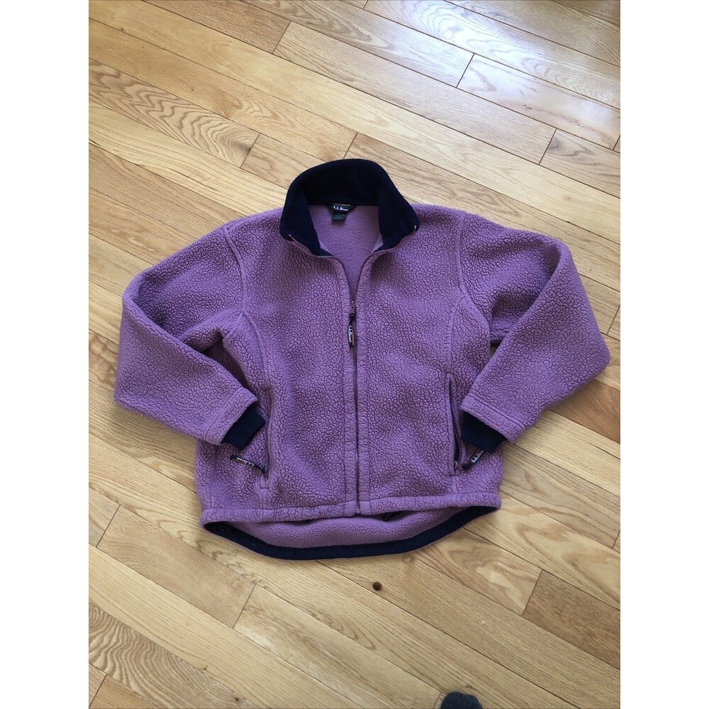 L.L. Bean Ultra Soft Fleece Zip Up Jacket Pink Size Small with Zip Pockets Women